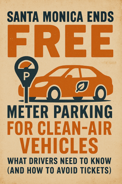 Santa Monica Ends Free Meter Parking for Clean-Air Vehicles